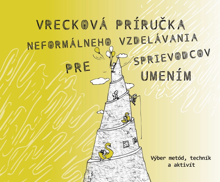 Obrázok: titulná strana publikácie Vrecková príručka neformálneho vzdelávania pre sprievodcov umením