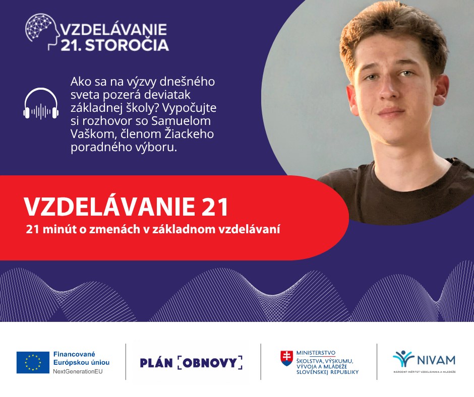 Ilustračný obrázok: promo banner k epizóde podcastu Vzdelávanie 21