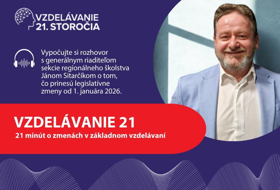 Promo banner k epizóde podcastu Vzdelávanie 21