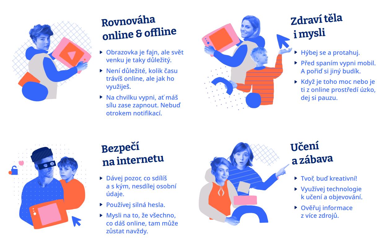 Infografika k digitálnemu wellbeingu zo stránky NPI