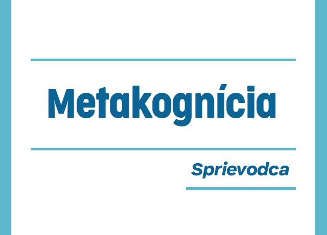 Metakognícia - náhľad titulnej strany príručky