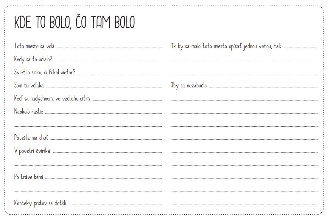 Záznamový bádateľský hárok z publikácie Krajina, stromy a my