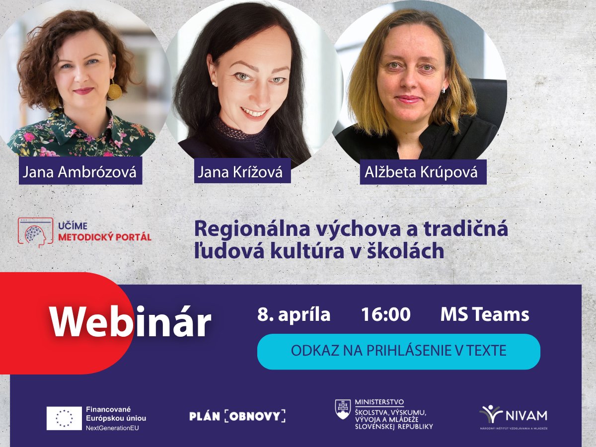 Promo obrázok webinár NIVAM Regionálna výchova