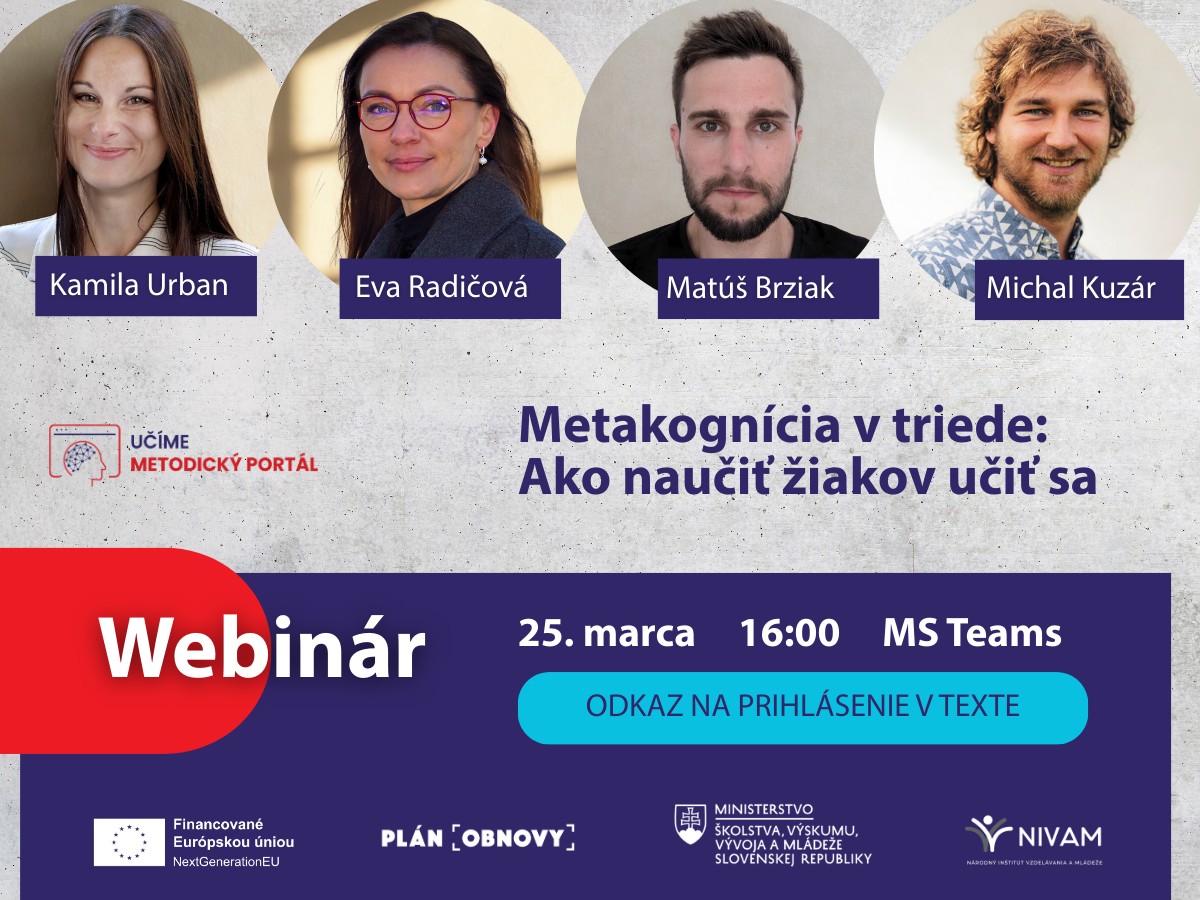 Promo banner webinár Metakognícia NIVAM