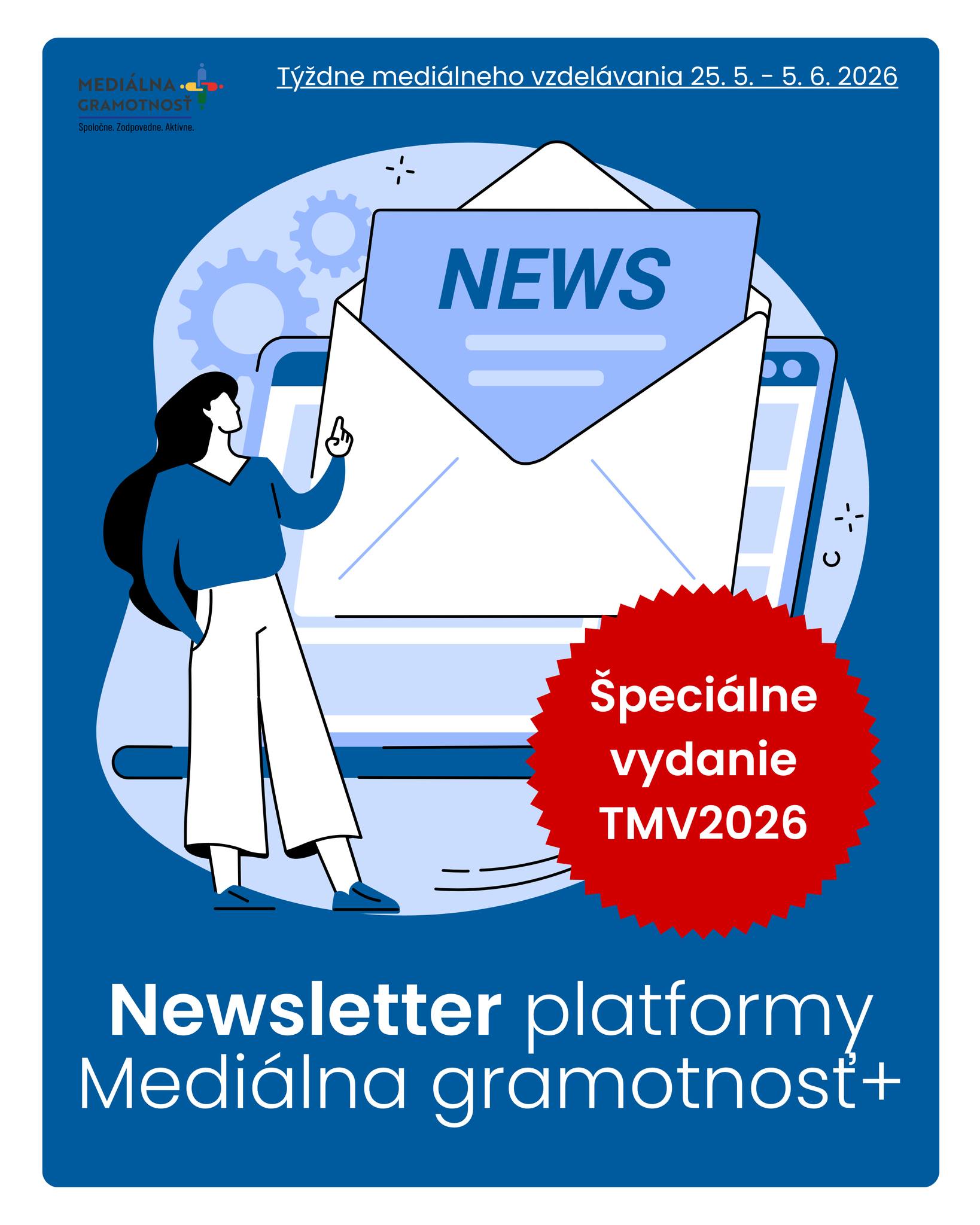 Ilustračný obrázok k newslettru Mediálna gramotnosť plus