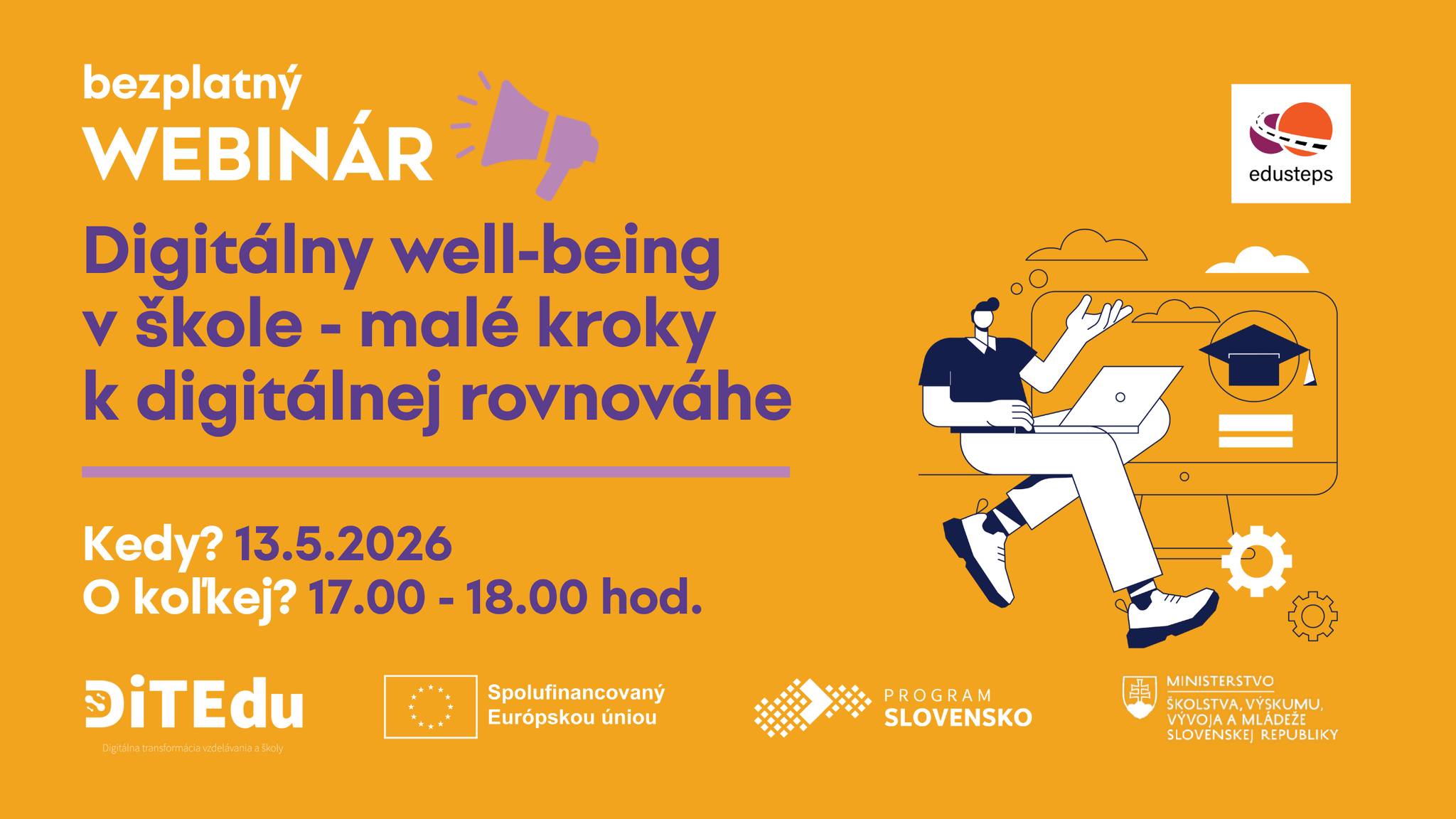 Promo obrázok k webináru Digitálny wellbeing v škole - malé kroky k digitálnej rovnováhe