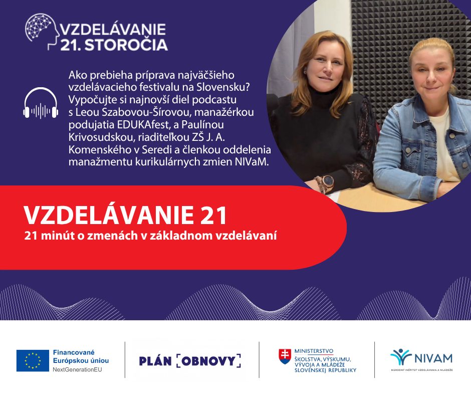 Promo banner k epizóde podcastu Vzdelávanie 21