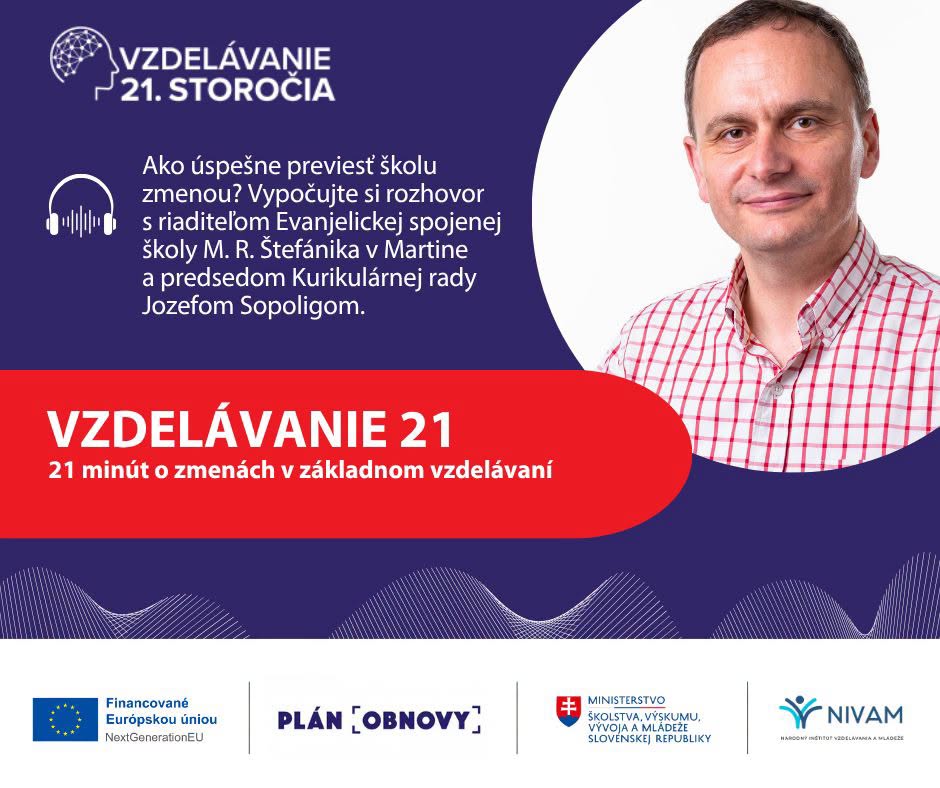 promo banner k epizóde podcastu Vzdelávanie 21 s Jozefom Sopoligom