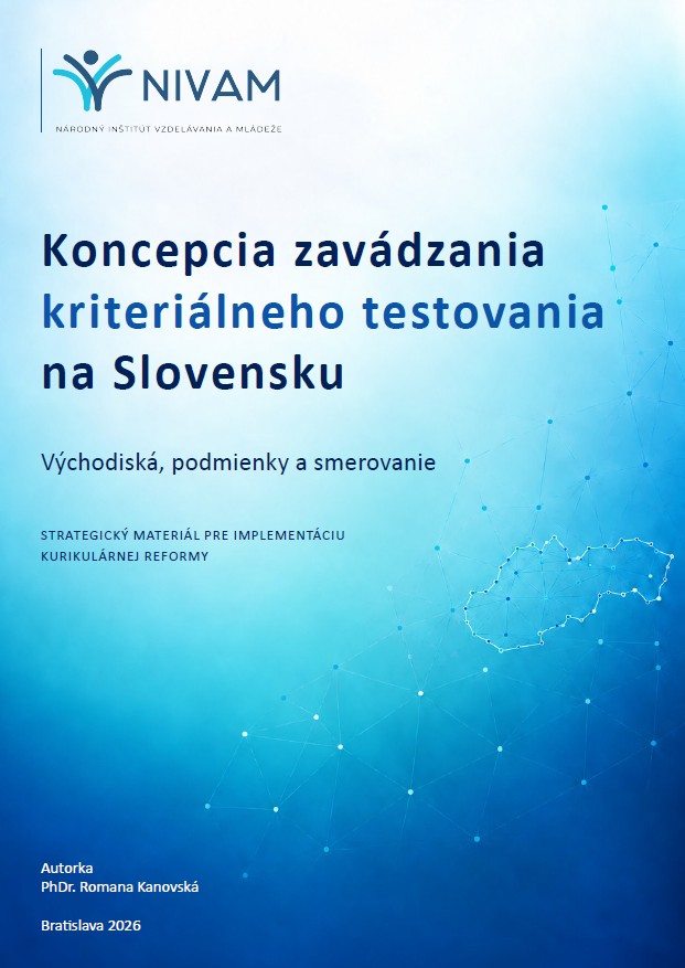 Titulná strana publikácie Koncepcia zavádzania kriteriálneho testovania na Slovensku